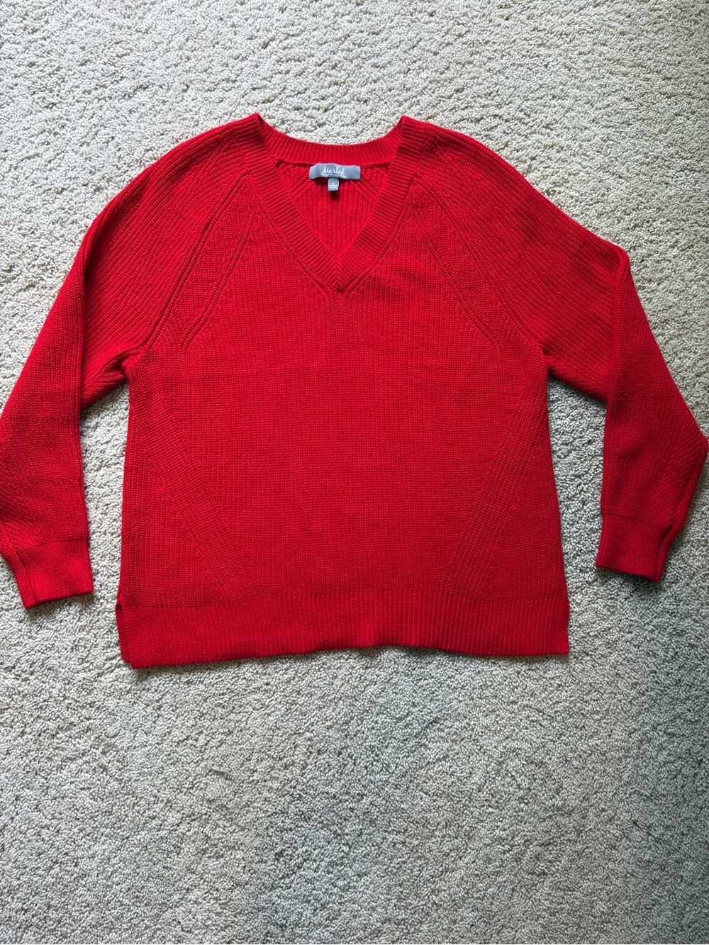 Chaps Red V-Neck Sweater for Women
